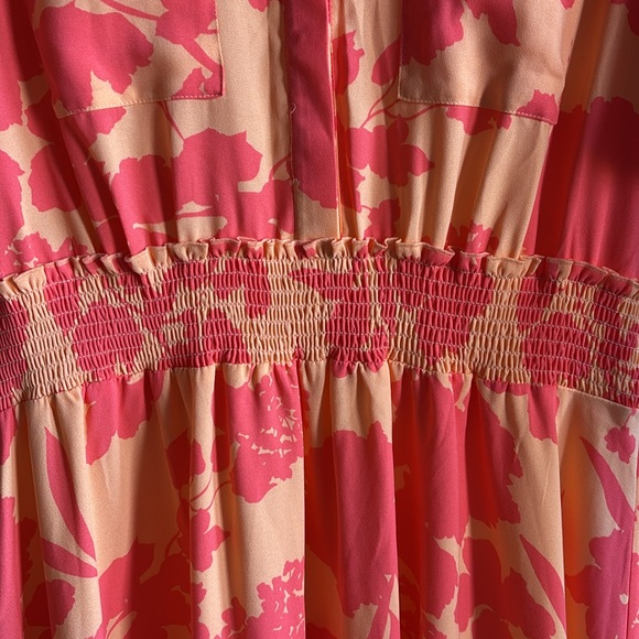 Halogen x Atlantic Pacific Orange Shirt Dress - Picture 4 of 11